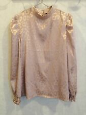 Blouse rose soyeuse col haut polyester T38 Shein (2303055)