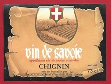 107-35 Etiquette Vin SAVOIE CHIGNIN mise par  VITTET-DUPRAZ Vins BILLIÈME 73