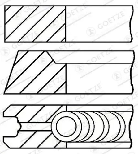 Jeu segments piston - de,