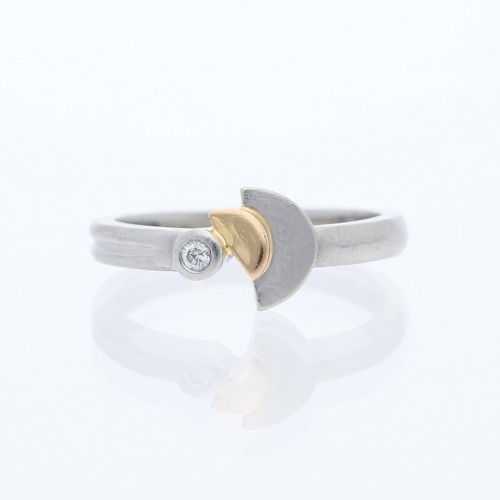 Bague platine brillante