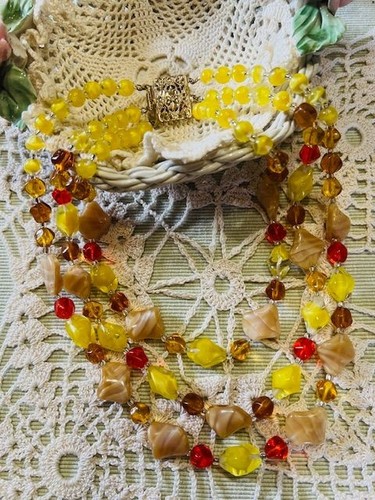 Collier ancien rangs perles - 3,