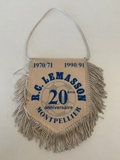 RC Lemasson Montpellier fanion 20eme anniversaire 1990 vintage football