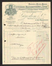 LYON / VILLEURBANNE (69) USINE FONDERIE Cuivre & Bronze "GIRODON & Cie" en 1936