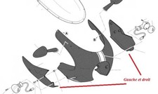 Ducati Sport Classic 1000 S Panneau latéral gauche et droite