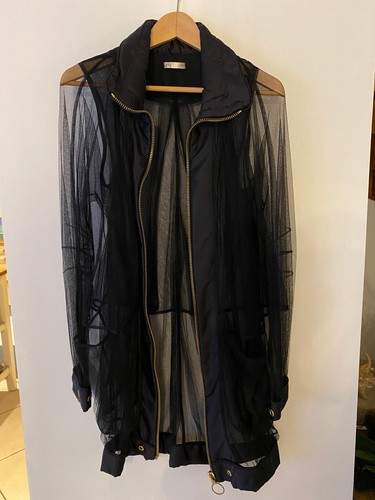 Longue veste tulle noir et - longue,