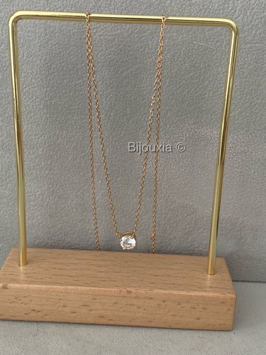 Collier cristal solitaire - collier,