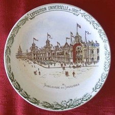Exposition universelle 1900 - Assiette Esplanade Invalides - HB Henry Choisy