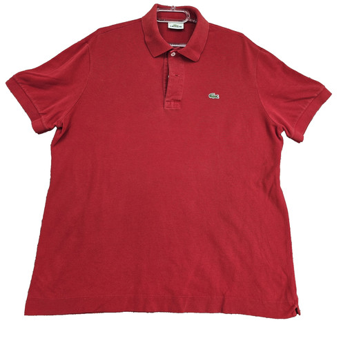 Polo lacoste coton rouge - en,
