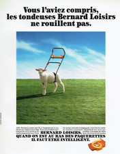 publicité Advertising  0123 1989  tondeuse gazon Bernard Loisirs au raz paqueret