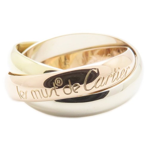 Bague tricolore cartier - or,