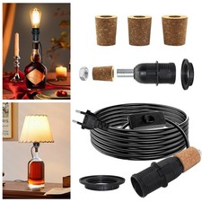 Support Lampe Bouteille E14 Adaptateur Bouteille pour Douille de Lampe Kit La...