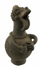 Jarre Mambila figurative 24cm Gourde en Terre Cuite Cameroun Art Africain 16827