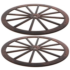  2 Pcs Roue En Bois Decorative Charrette Décorations Noël Bricolage