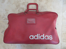 Grand Sac sport ADIDAS vintage années 70 TREFOIL bag collector simili cuir rouge
