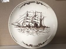 Ancienne assiette à thème Marine Militaire Française 