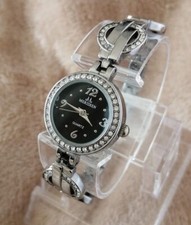 Montre Femme MERIDIEN Fantaisie Chic Strass Gourmette Métal Argenté Quartz
