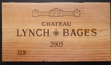 Estampe , façade de caisse vins château LYNCH BAGES 2005