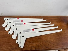 Lot de 6 consoles simple en acier blanc , équerres , crémaillères , Étagère