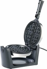 Gaufrier 1000 W en inox pour 4