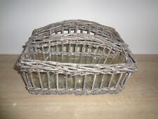 PORTE-COURRIER TRIEUR NATUREL CORBEILLE A ENVELOPPES 2 COMPARTIMENTS  DOCUMENTS