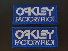 OAKLEY FACTORY PILOT SET 2 PATCHES BADGES BMX MX MOTOCROSS SX MTB FUNBOARD BIKE