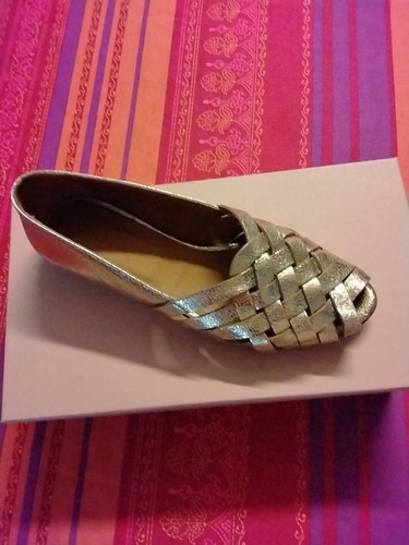 Chaussures plates dorées - chaussures,