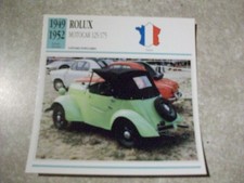 CARTE FICHE ROLUX MOTOCAR 125/175