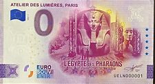 BILLET 0 EURO ATELIER DES LUMIERES PARIS PHERAONS  2024  NUMERO 0001