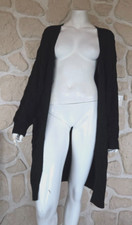 Gilet noir long avec poches