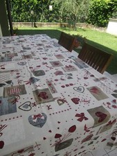 Nappe rectangulaire motif shabby 100 % coton dans toutes les dimensions Coule...