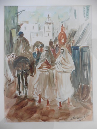 Aquarelle orientaliste rachid - aquarelle,