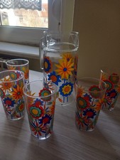 Vintage Carafe 5 Verres Vintage Fleurs A Venir Chercher Sur Metz