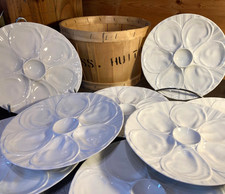 Lot de 8 assiettes à huitres