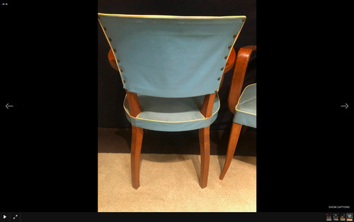 Paire fauteuils époque art - de,