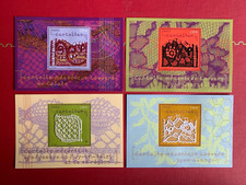 Feuillets timbres France 2011 neufs** YT F4600 à 4603. Dentelle mécanique