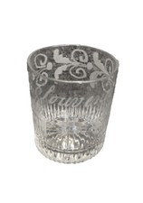 Ancien Verre De Mariage Type Normand Début XIXE Gravé " Au Souvenir"