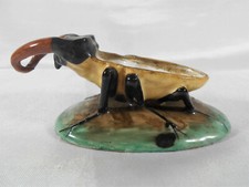  BRULE ENCENS / CENDRIER FIGURINE FORME DE COLÉOPTERE EN PORCELAINE A IDENTIFIER