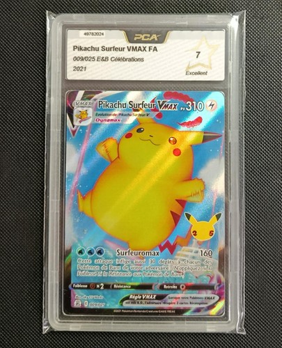 Carte gradée pokémon pikachu - carte,