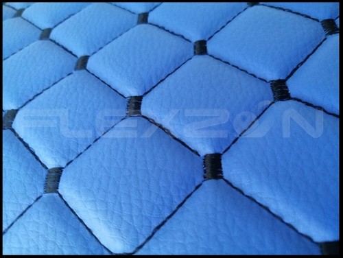 Tapis cuir faux bleu - tapis,