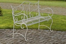 Banc de Jardin Ancien Tara Banquette de Jardin en Fer Forgé Robuste 2-3 Places