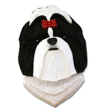 Figurine Plaque Tête Shih Tzu