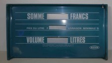Panneau métal pompe essence