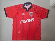 XL SIGNED Ipswich Town Soccer Jersey Umbro Football Shirt Vintage RARE 1993 VGC