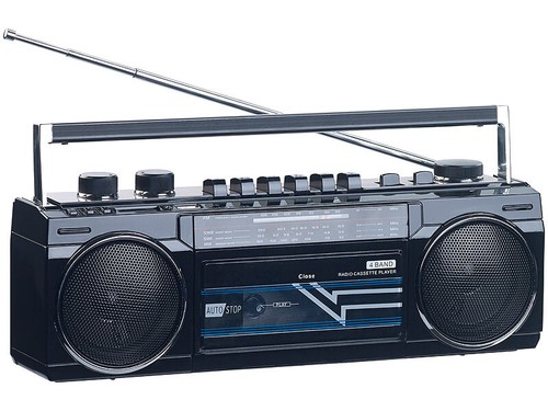 Radiocassette rétro avec