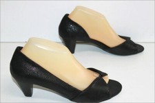 MINELLI Escarpins Ouverts de Soirée Cuir Noir brillant T 40 TTBE