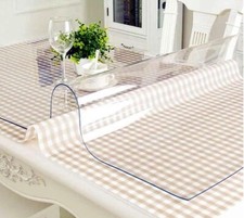 Protection de Table / Nappe Anti-Graisse (230cm X 90cm) Film Transparent 1,8 mm