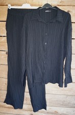 Ensemble chemisier plus pantalon noir SHEIN taille S coupe ample