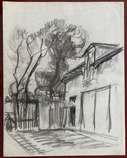 Quizet Alphonse dessin crayon fusain Paris Montmartre Caulaincourt Belleville