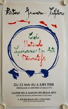 Affiche ECOLE ARTS DECORATIFS 1988 Galerie Maison des Beaux-Arts  - Paris