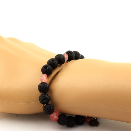 Bracelet strawberry quartz - strawberry,